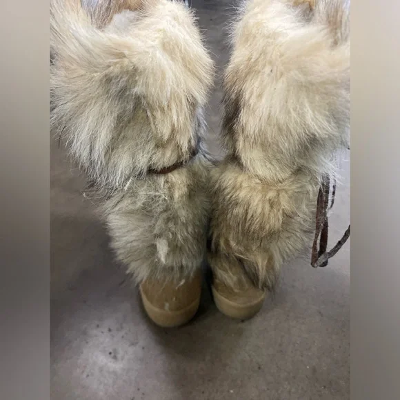 Y2K Fur Boots Pajar Canada Kim Red Fox Pony Hair Fur Winter Boots Size 37 - Picture 3 of 8